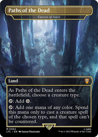 Paths of the Dead - Cavern of Souls (Borderless) (Surge Foil Realms and Relics) [The Lord of the Rings: Tales of Middle-Earth Commander]