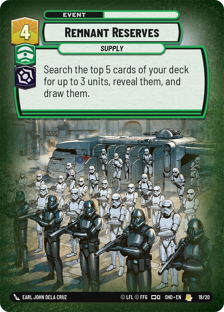 Remnant Reserves (19/20) (19/20) [Shadows of the Galaxy: Weekly Play]