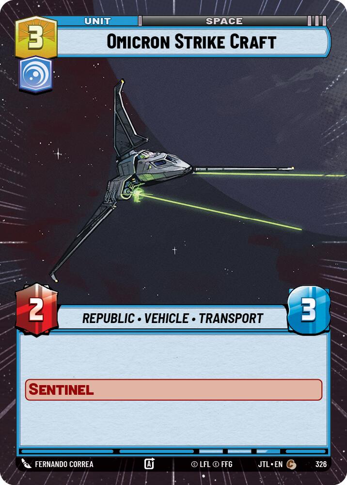 Omicron Strike Craft (326) (Hyperspace) (326) [Jump to Lightspeed]
