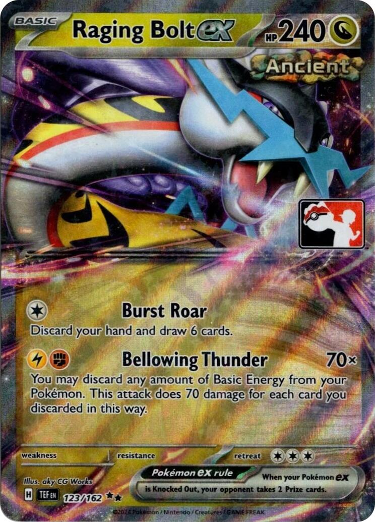 Raging Bolt ex (123/162) (Prize Pack Series 5) [Prize Pack Series Five]