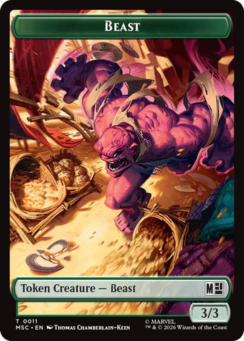 Beast // Vibranium Double-Sided Token [Marvel Super Heroes Commander Tokens]