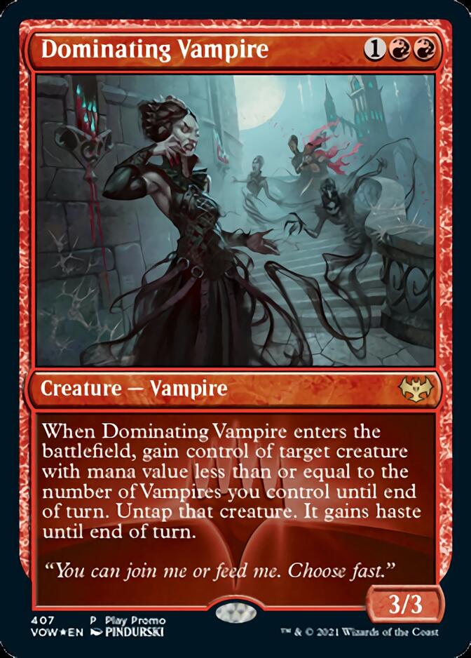 Dominating Vampire (Play Promo) [Innistrad: Crimson Vow Promos]