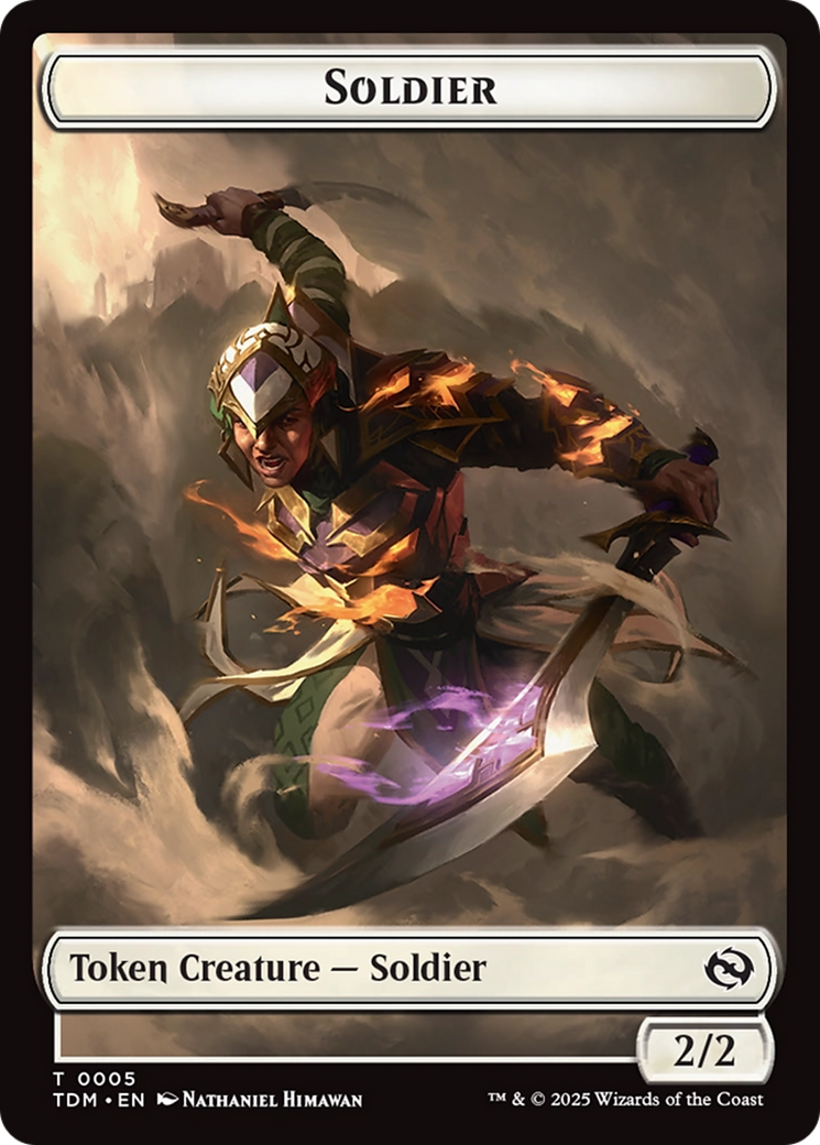 Soldier (0004) // Soldier (0005) Double-Sided Token [Tarkir: Dragonstorm Tokens]