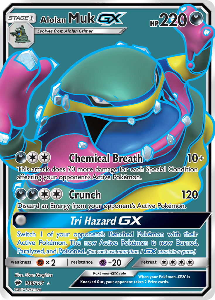 Alolan Muk GX (138/147) [Sun & Moon: Burning Shadows]